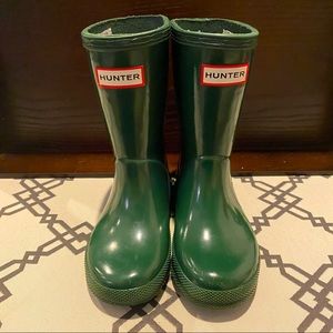 Toddler Green Hunter Boots - Size 8B/9G